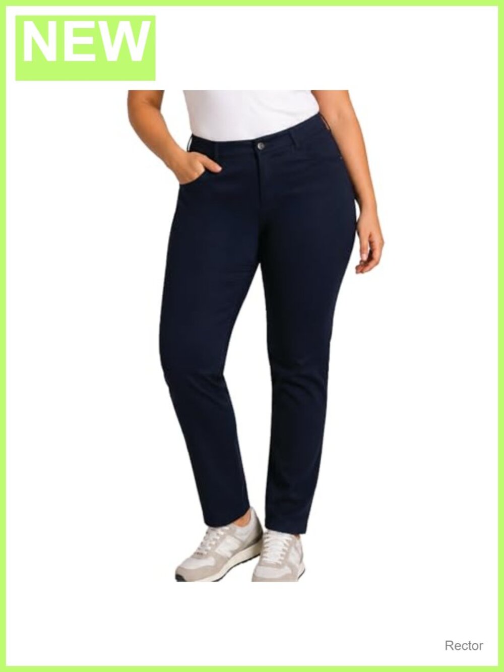 Dickies Plus Size Mid Rise Skinny Work Pants, Stretch Twill Slacks